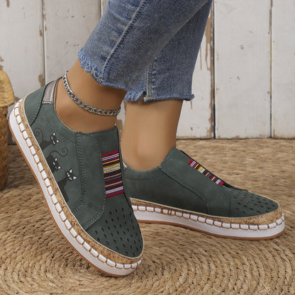 Platte Schoenen voor Dagelijks Gebruik Retro Stijl Casual