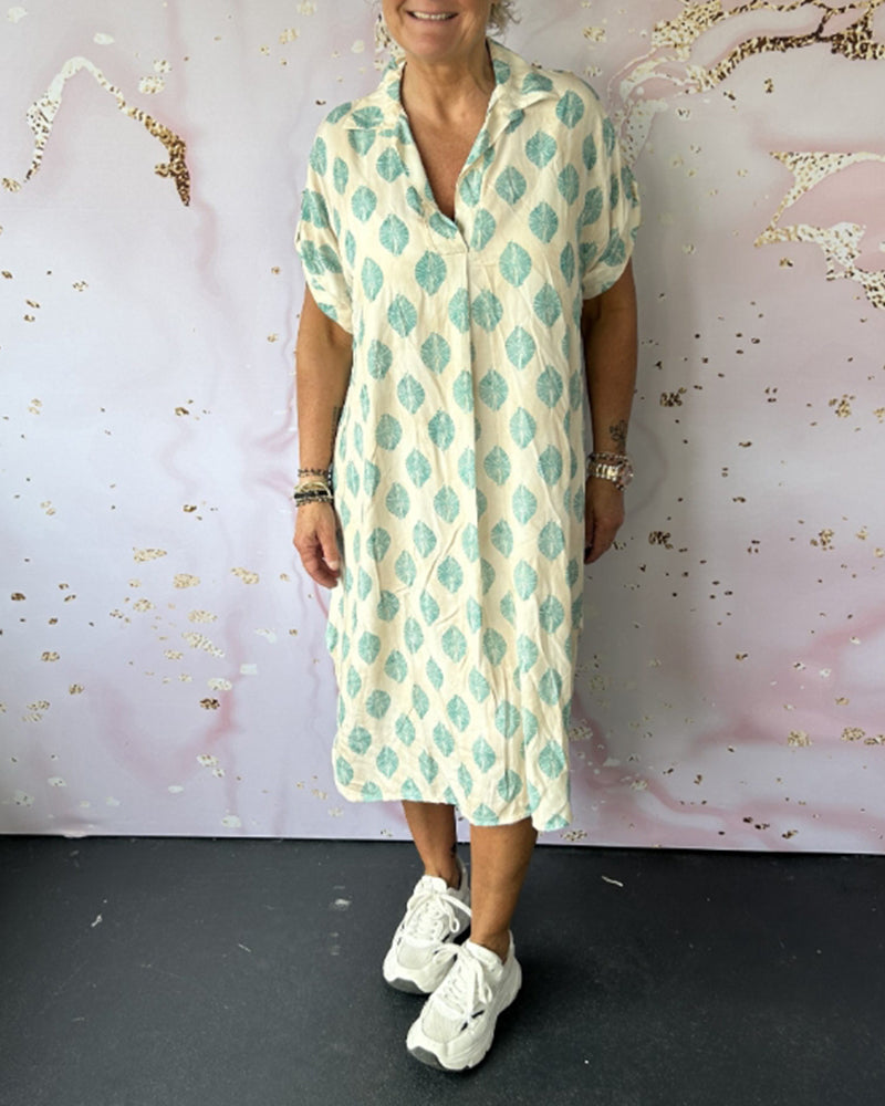 Roma Jas Lange Leren Jas met Print