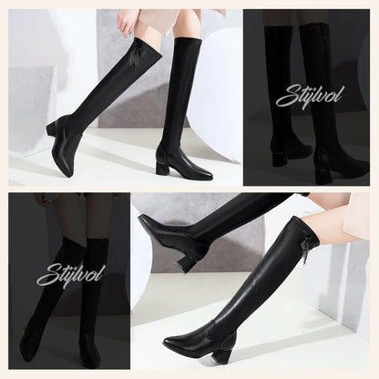 Comfortabele Elastische Winterlaarzen met Warme Voering voor Dames