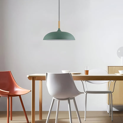 Hanglamp Hout IJzer Scandinavisch Japandi Rond E27 Ø35 Ø60 Eetkamer Keuken