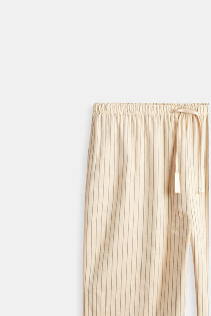 Heren Loungebroek Streepjes Old Money Stijl Meerdere Kleuren → Heren Loungebroek Streepjes Casual Old Money Stijl