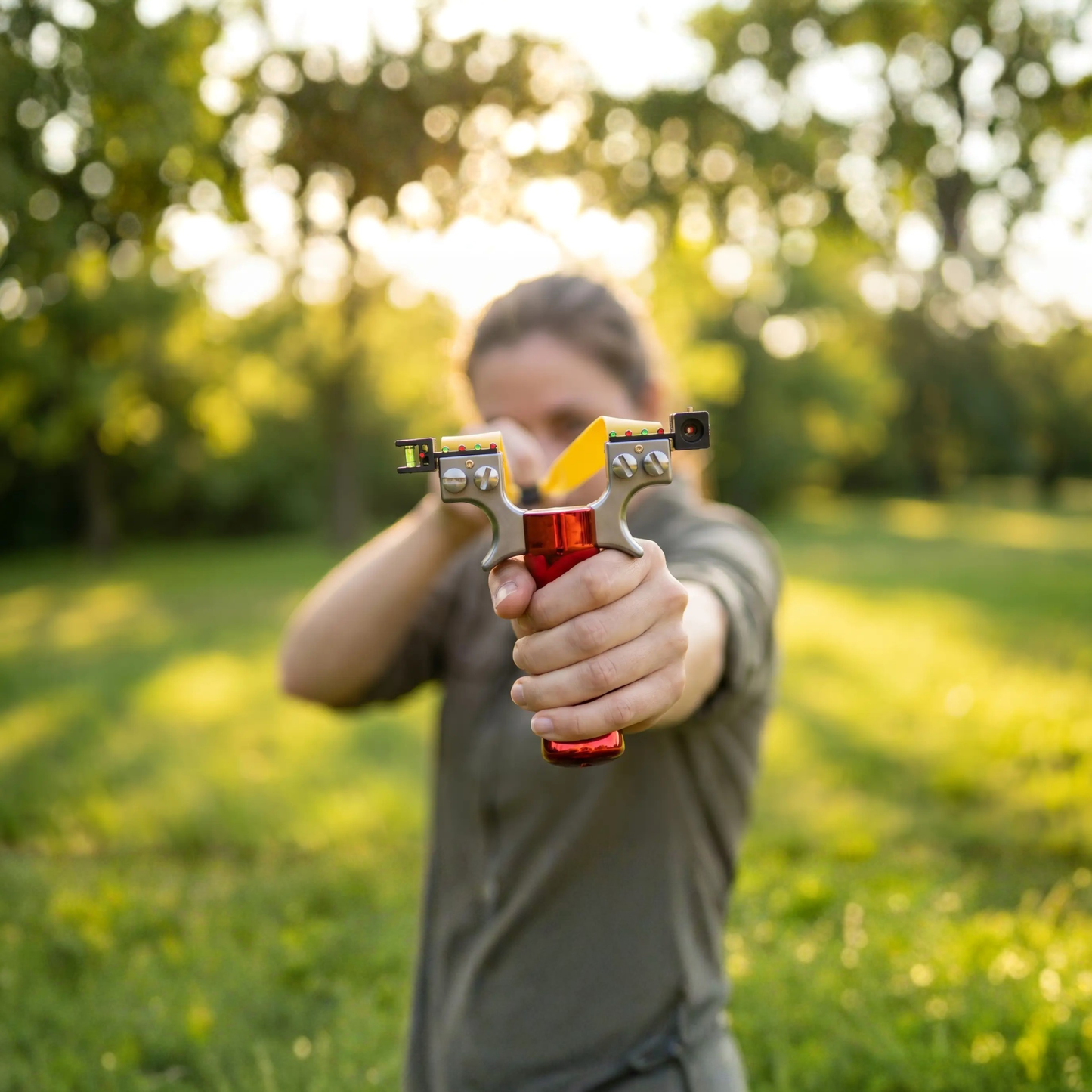 Precisiekatapult met Geïntegreerde Laserrichting en Infraroodwaterpas voor Sport en Outdoor