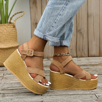 Vrouwensandalen met Sleehak Mooi en Stijlvol