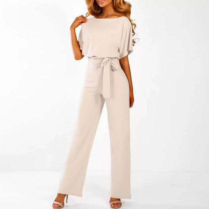 Zomer Jumpsuit Wijd Met Ceintuur Jurk Vrouw