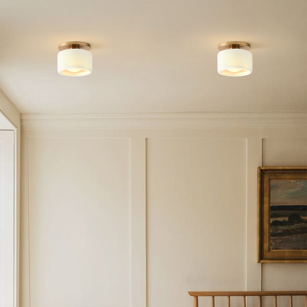 Keramische Plafondlamp Scandinavisch Design met Halfrond Porselein Kap