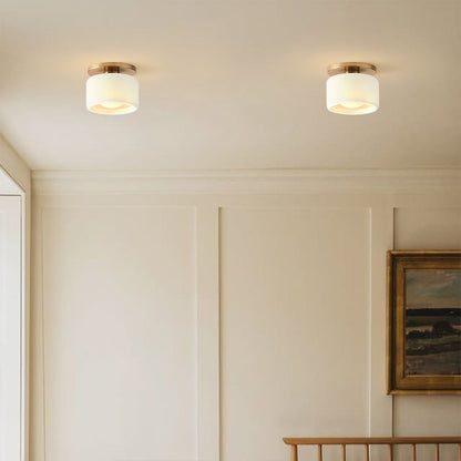 Keramische Plafondlamp Scandinavisch Design met Halfrond Porselein Kap