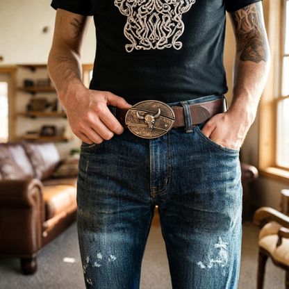 Metalen Ovale Western Riem Gesp met Ingebouwd EDC-Gereedschap | 24 Designs | Zinklegering | 7,7 x 6 cm