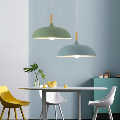 Hanglamp Hout IJzer Scandinavisch Japandi Rond E27 Ø35 Ø60 Eetkamer Keuken