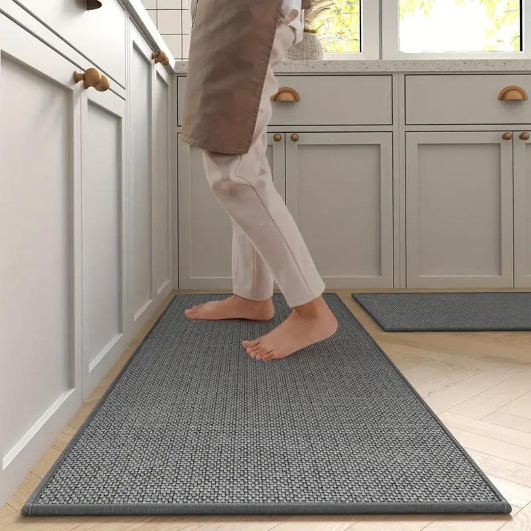 Keukenmat set 2 stuks 45x120 45x70 antislip ergonomisch beige keuken loper comfort mat keuken vloer anti slip sta mat