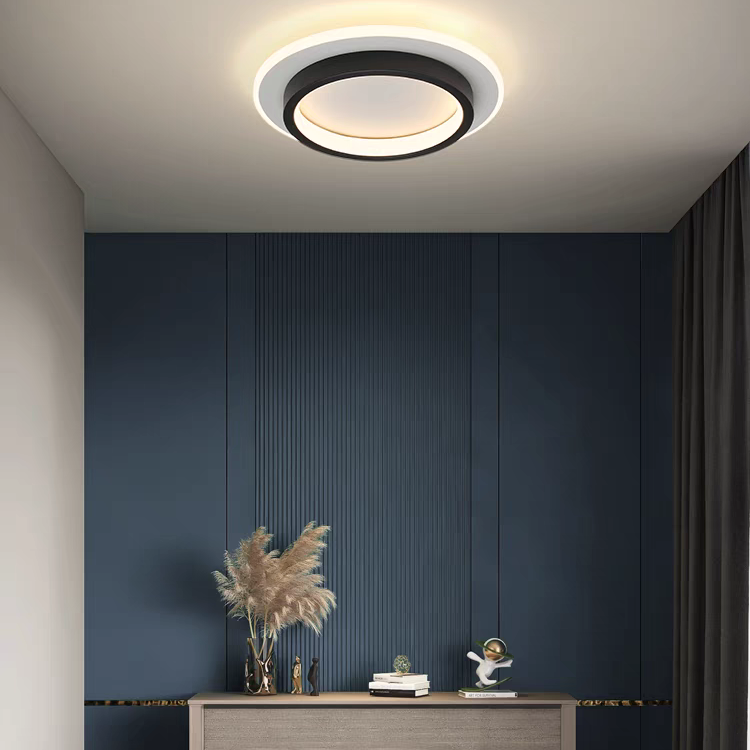 Plafondlamp Rond LED Modern Halo Design Metaal Acryl Flush Mount