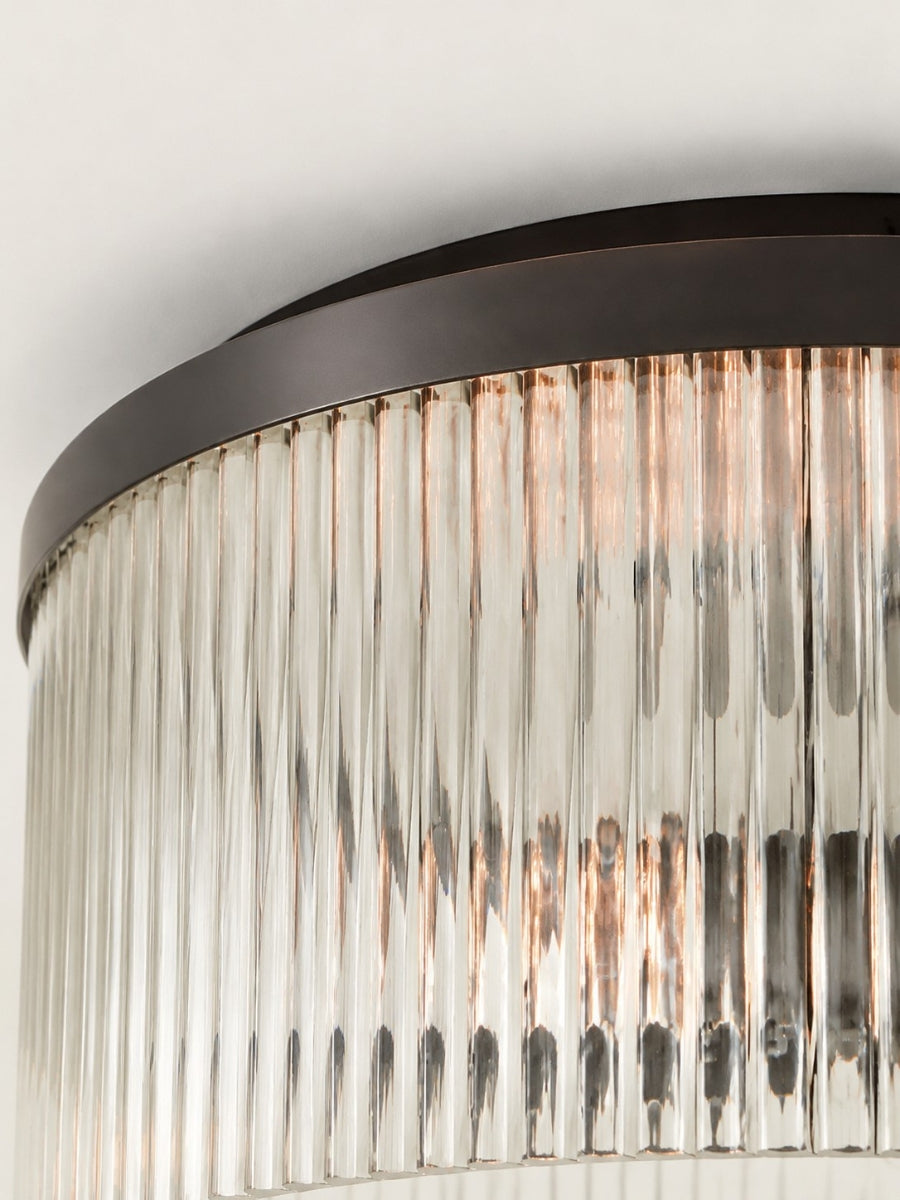 Geribbelde Glazen Plafondlamp Modern Laagbouw Ontwerp Slaapkamer Woonkamer Gang