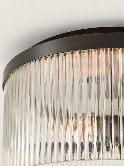 Geribbelde Glazen Plafondlamp Modern Laagbouw Ontwerp Slaapkamer Woonkamer Gang