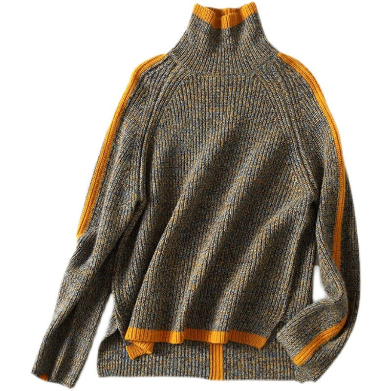 Dames Trui Warm Gebreid met Streepjes Patroon