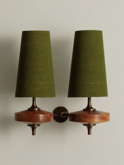 Retro Wandlamp met Stoffen Kap – Vintage Verlichting voor Slaapkamer