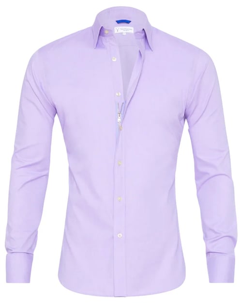 Heren Overhemd Slim Fit Stretch met Ritssluiting