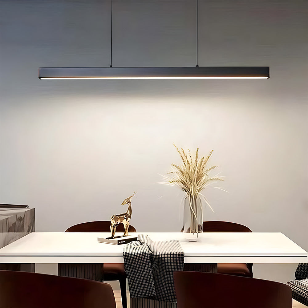 Verumo Hanglamp LED Metaal Zwart Keukeneiland Eettafel Moderne Verlichting Lineaire Hanglamp