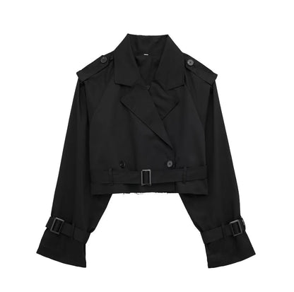 Dames Trenchcoat Kort Waterdicht Stijlvol