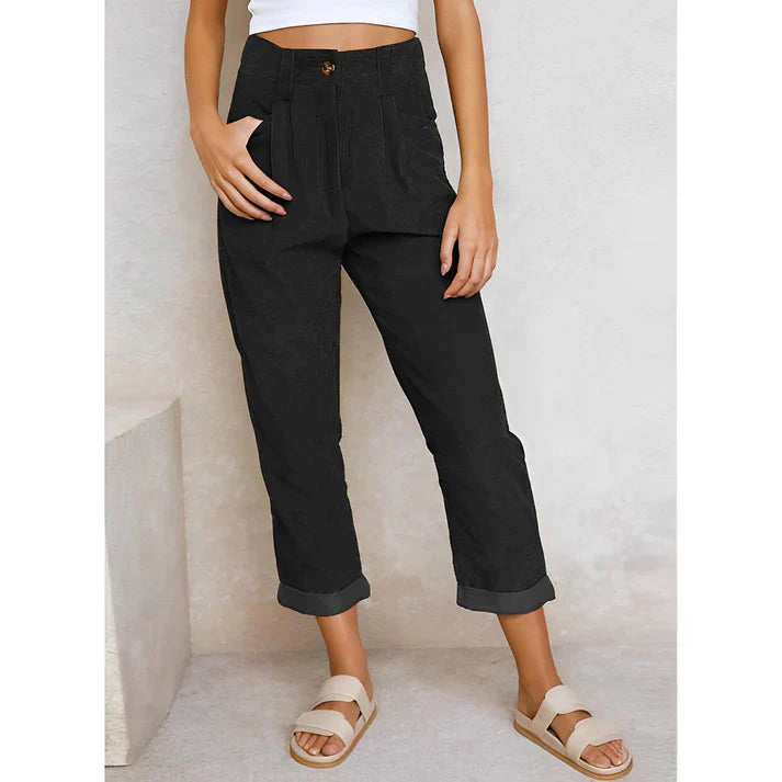 Vrouwelijke Wijdvallende Pantaloni Elegante Broek
