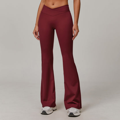 Dames Yoga Broek Hoge Taille Flare Sportbroek Zacht Elastisch