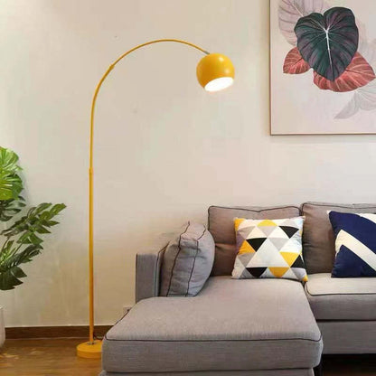 Vloerlamp Boogvorm Led Metaal Zwart Blauw Geel Roze Zilver Goud Dimbaar Woonkamer Slaapkamer
