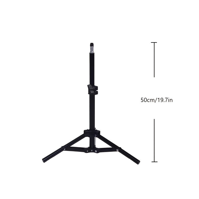 LED-ringlamp 26 cm met verstelbaar statief 55 cm voor fotografie en video