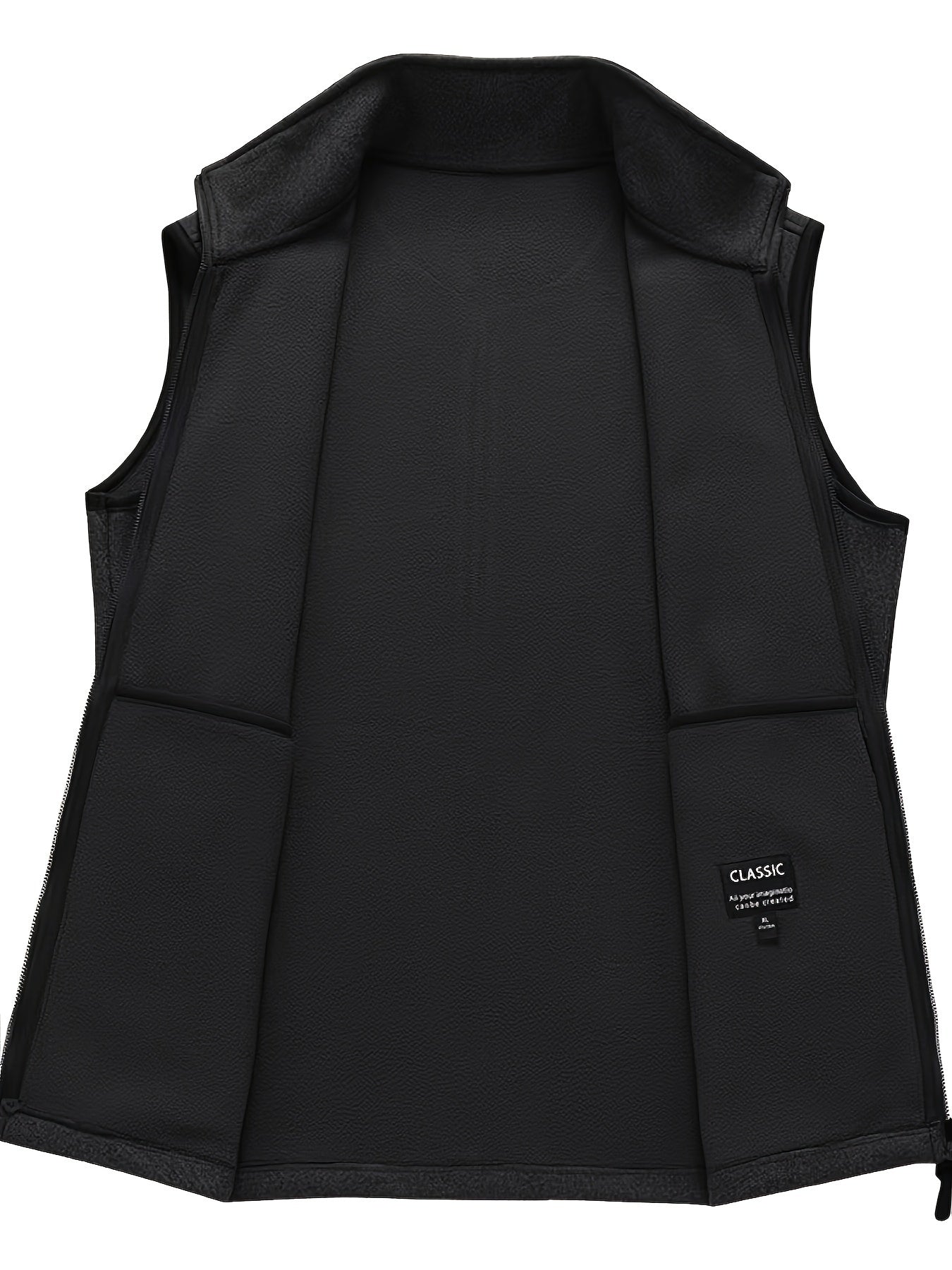Lichte Pile Gilet met Opstaande Kraag