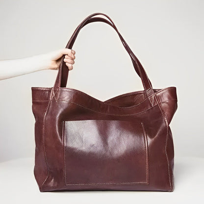 Leren Schoudertasje Vintage Stijl
