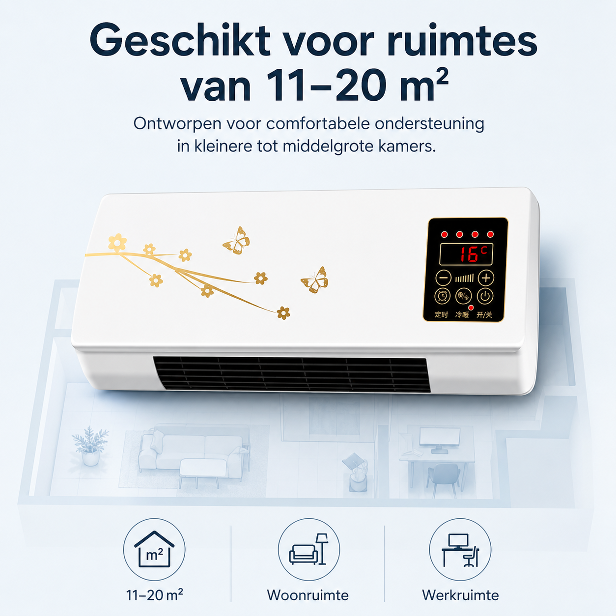 Draagbare 3-in-1 Luchtkoeler met Verdampingstechnologie – USB Ventilator Bevochtiger voor Bureau Nachtkastje