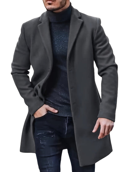 Heren Winterjas Warm en Waterdicht met Knoopsluiting