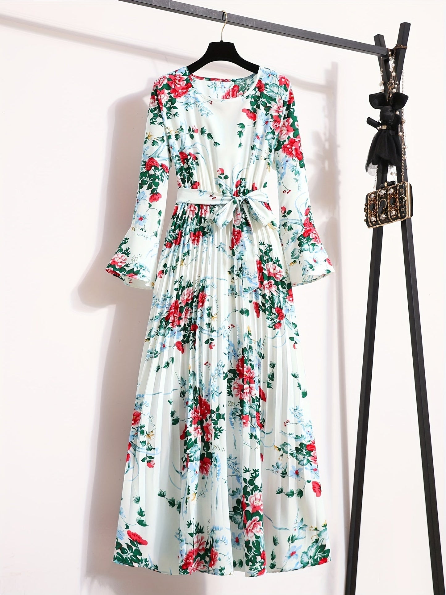 Bloemenjurk Geplooide Zomerjurk voor Vrouw