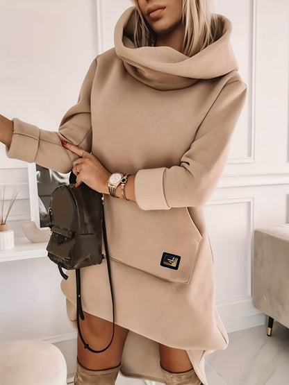 Warme Sweaterjurk met Capuchon Zacht en Comfortabel - StudioMarella