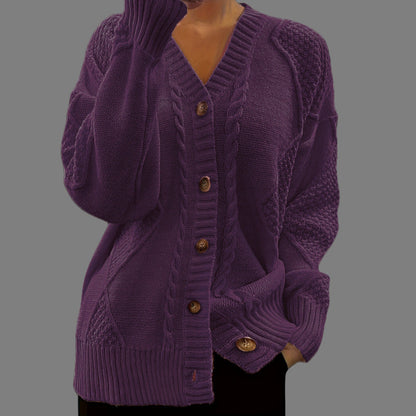 Dames Gebreide Vest Kabelbrei Stijlvol Elegante Look