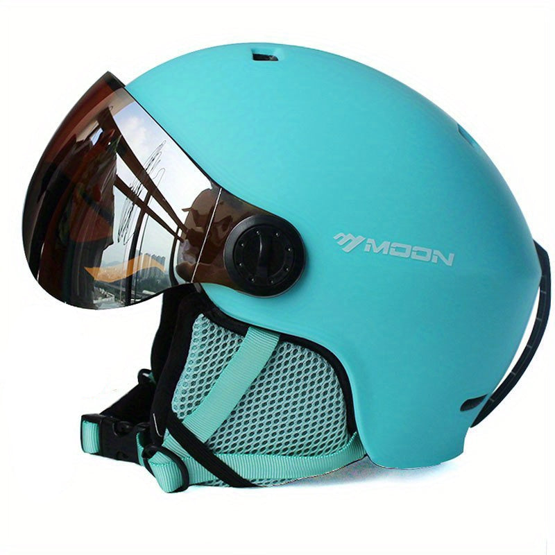 Skihelm PC+EPS Zwart met Vizier Verstelbaar Wintersport Ski Snowboard Beschermhelm met Afneembare Onderdelen
