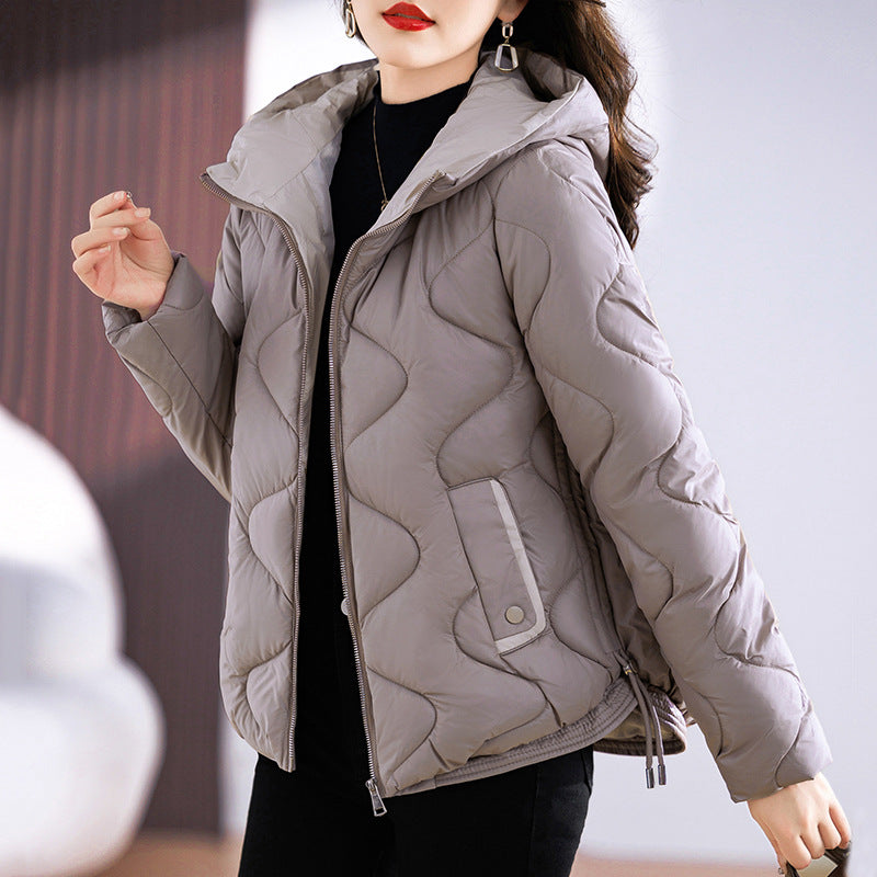 Dames Parka Jas Gewatteerd Waterdicht met Capuchon en Zakken