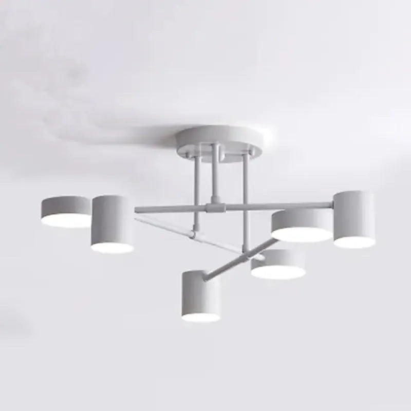 Plafondlamp 6 Lichts Verstelbaar Modern Design Zwart 57x25cm LED