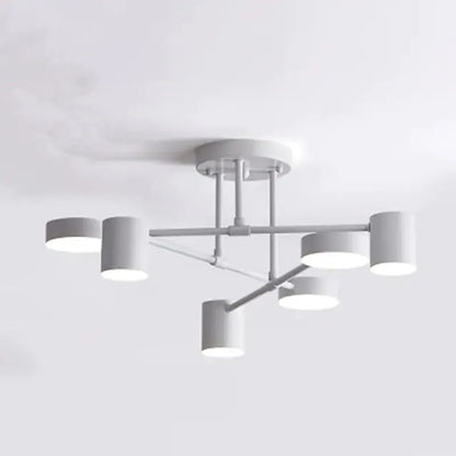 Plafondlamp 6 Lichts Verstelbaar Modern Design Zwart 57x25cm LED