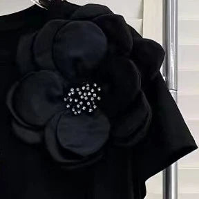 Vrouwelijke Bloemen T-shirt Kort 3D Print - StudioMarella