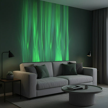 Wandlamp LED 3D Vlameffect Aluminium Zwart Woonkamer Bar RGBW Sfeerlamp Wandwasser Lichteffect