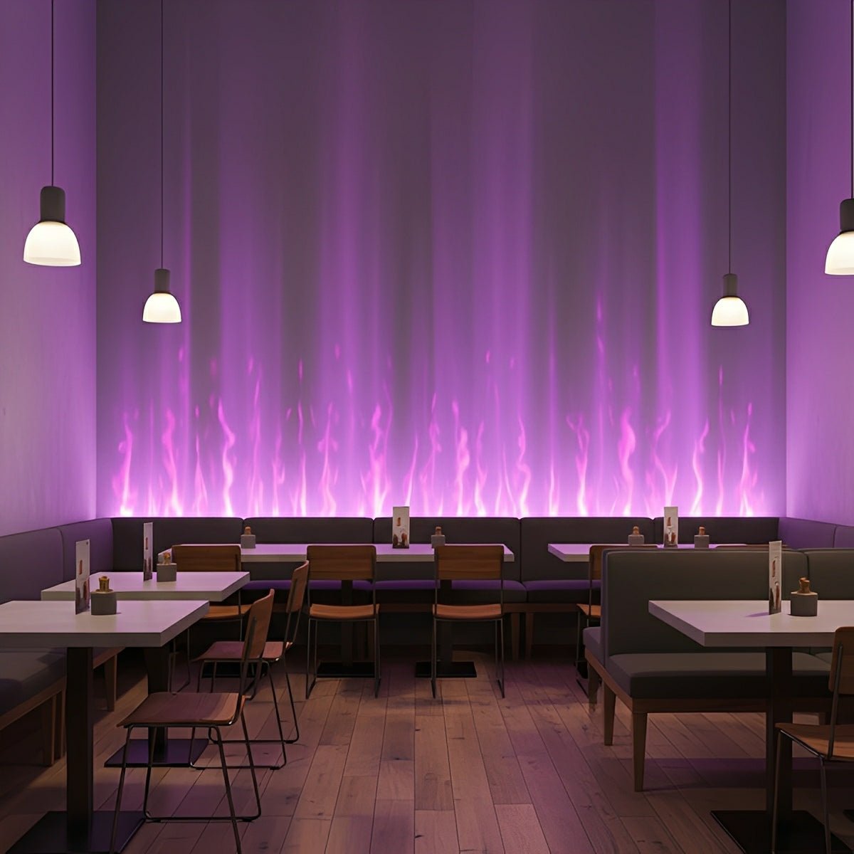 Wandlamp LED 3D Vlameffect Aluminium Zwart Woonkamer Bar RGBW Sfeerlamp Wandwasser Lichteffect