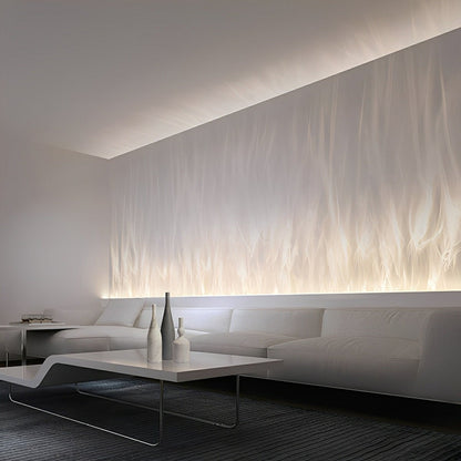 Wandlamp LED 3D Vlameffect Aluminium Zwart Woonkamer Bar RGBW Sfeerlamp Wandwasser Lichteffect