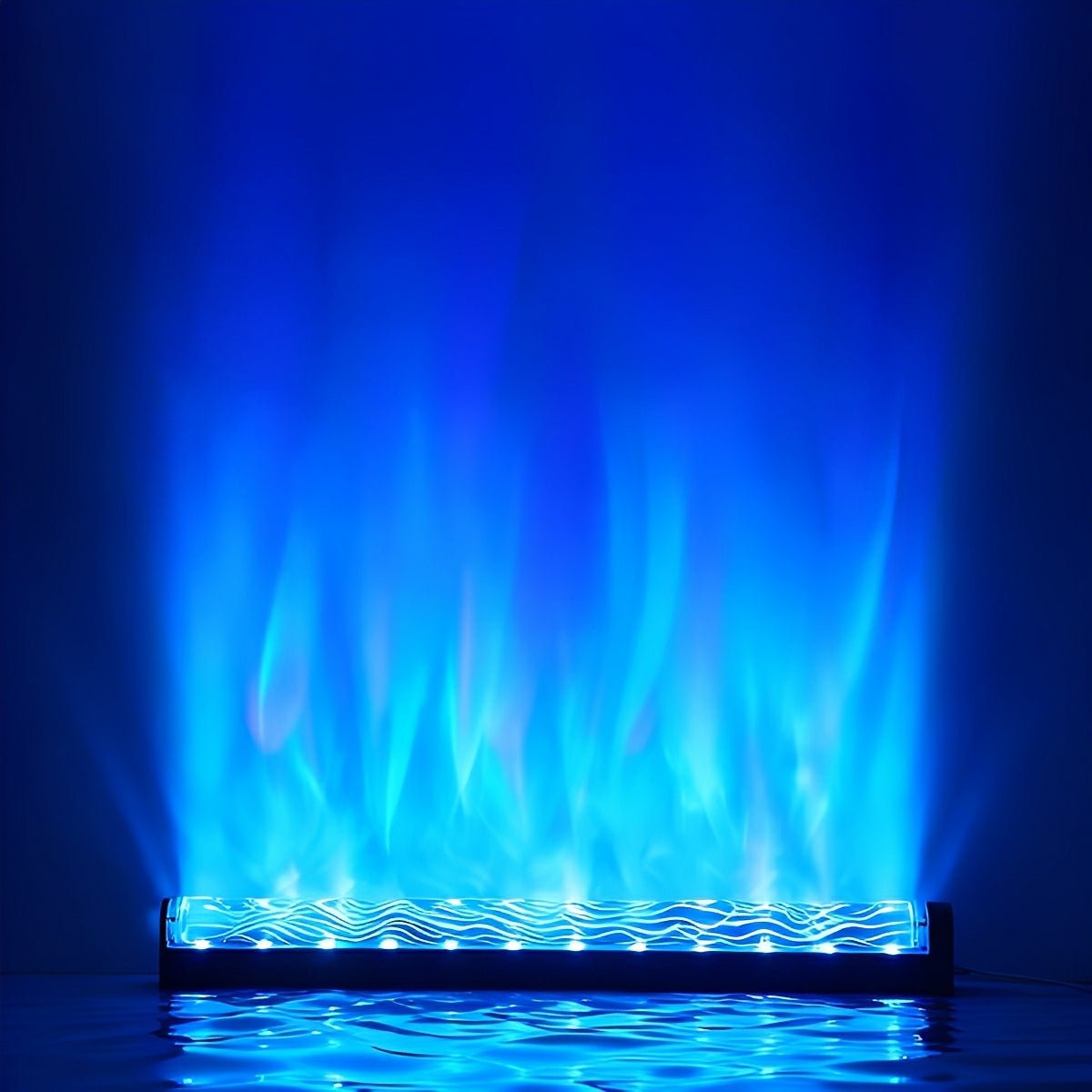 Wandlamp LED 3D Vlameffect Aluminium Zwart Woonkamer Bar RGBW Sfeerlamp Wandwasser Lichteffect