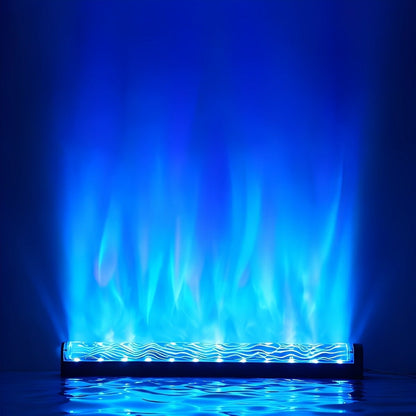 Wandlamp LED 3D Vlameffect Aluminium Zwart Woonkamer Bar RGBW Sfeerlamp Wandwasser Lichteffect
