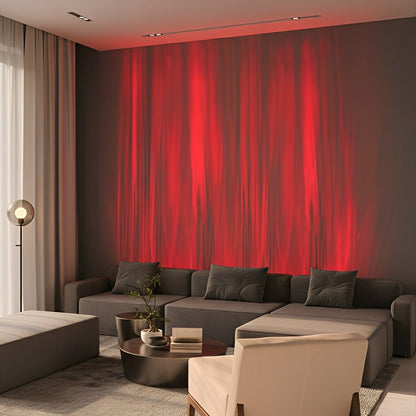 Wandlamp LED 3D Vlameffect Aluminium Zwart Woonkamer Bar RGBW Sfeerlamp Wandwasser Lichteffect