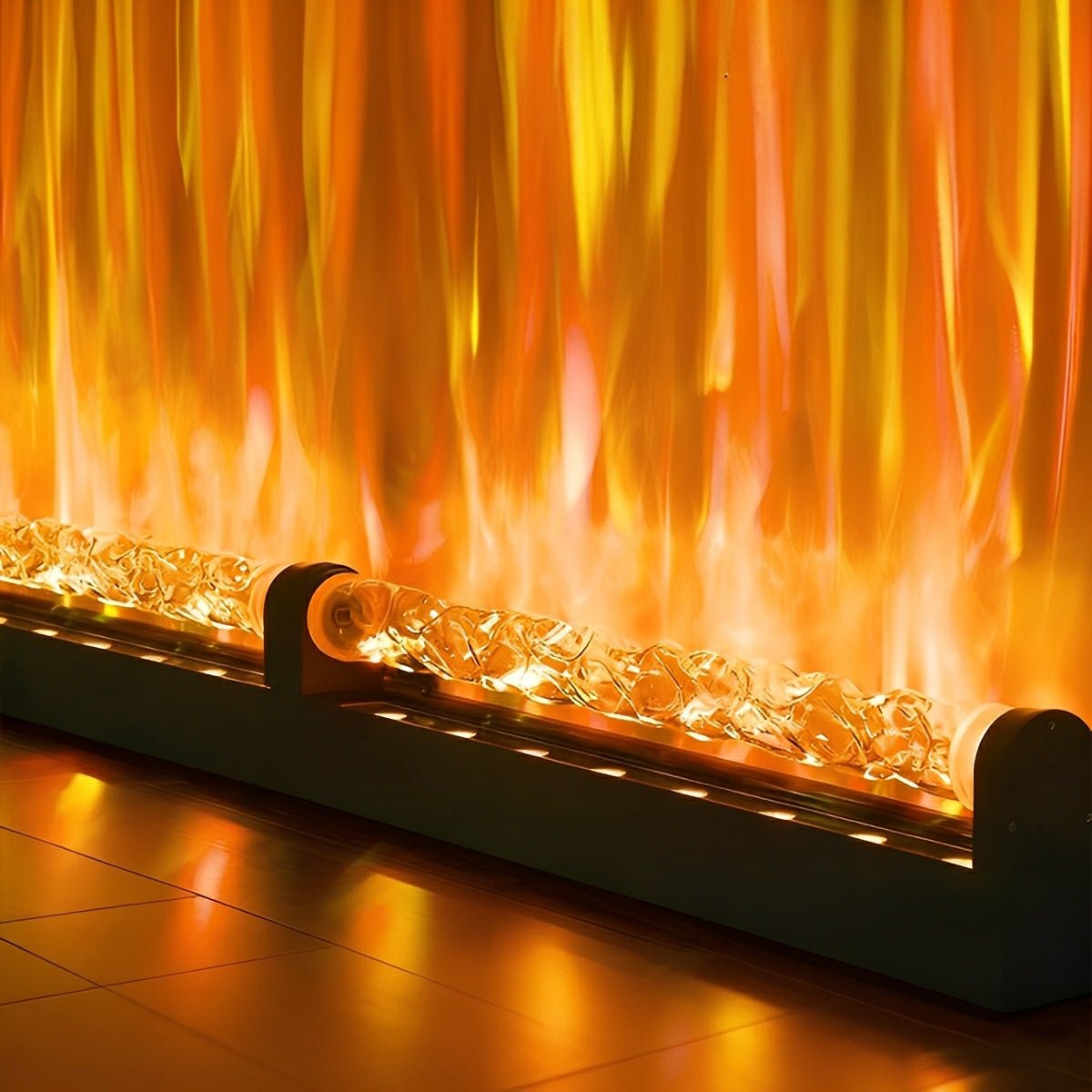 Wandlamp LED 3D Vlameffect Aluminium Zwart Woonkamer Bar RGBW Sfeerlamp Wandwasser Lichteffect