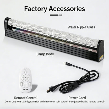 Wandlamp LED 3D Vlameffect Aluminium Zwart Woonkamer Bar RGBW Sfeerlamp Wandwasser Lichteffect