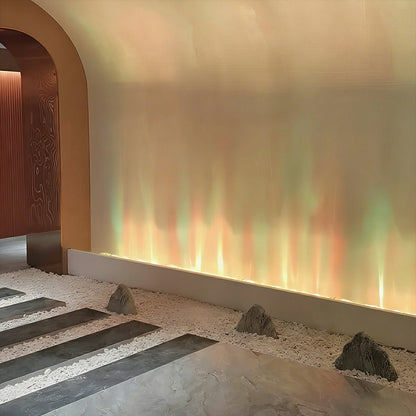 Wandlamp LED 3D Vlameffect Aluminium Zwart Woonkamer Bar RGBW Sfeerlamp Wandwasser Lichteffect