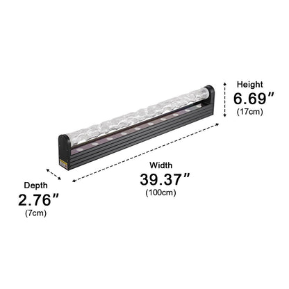 Wandlamp LED 3D Vlameffect Aluminium Zwart Woonkamer Bar RGBW Sfeerlamp Wandwasser Lichteffect