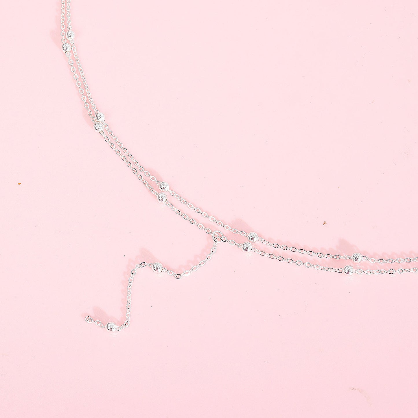 Oorbellen Ketting Fijne Bolletjes Elegant Hangend