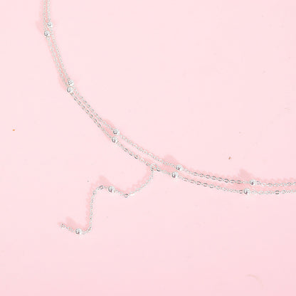 Oorbellen Ketting Fijne Bolletjes Elegant Hangend