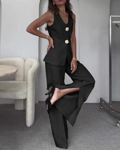 Dames Gilet Zonder Manches Elegant Design